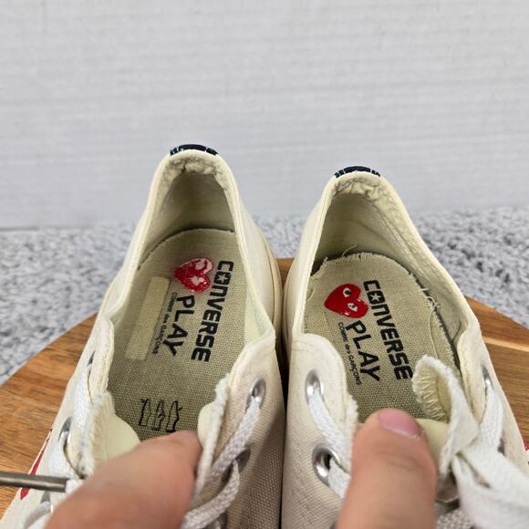 Converse Comme Des Garcons Men 12 Chuck Taylor All Star 70 Ox Play White Sneaker - Picture 11 of 12